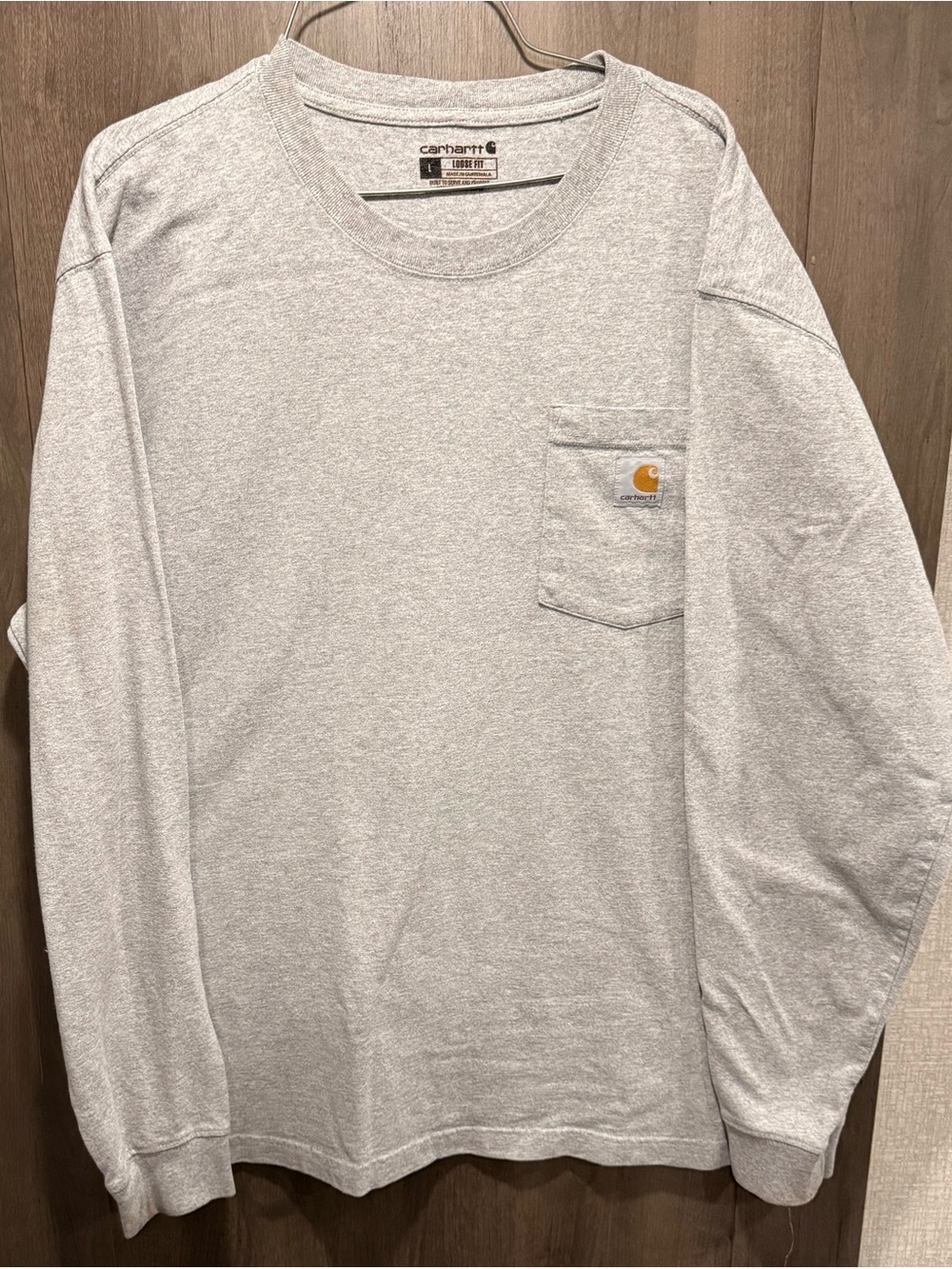 Carhartt Men’s Long-Sleeve Pocket Tee - Light Gray